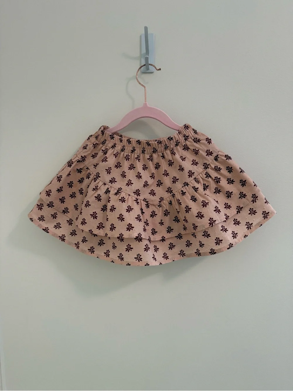 Rylee + Cru Girls Pink Floral Tiered Skort 100% cotton Size 4/5
